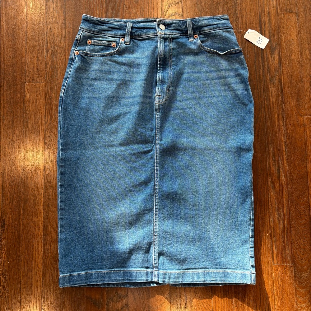 GAP Factory Indigo A-Line Denim Skirt